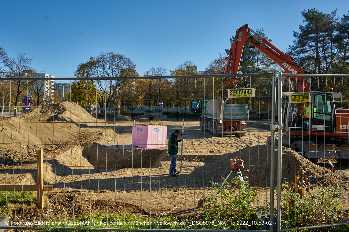 15.11.2022 - Baustelle an der Quiddestraße Haus für Kinder in Neuperlach